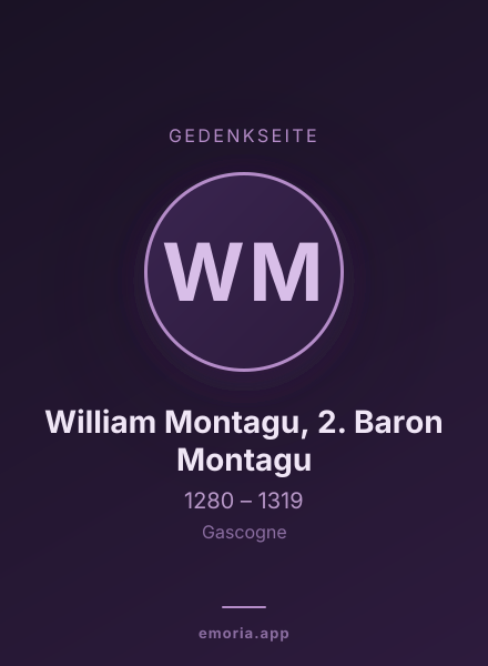 Gedenkportrait von William Montagu, 2. Baron Montagu