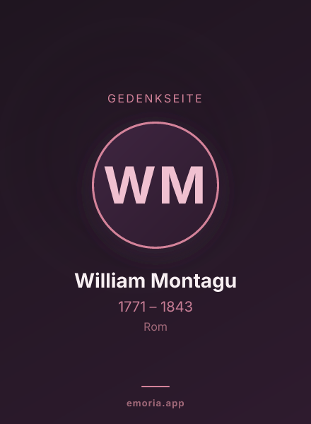 Gedenkportrait von William Montagu