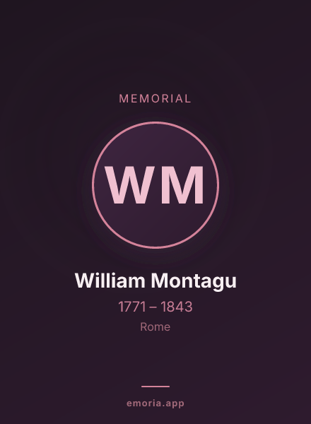Memorial portrait of William Montagu