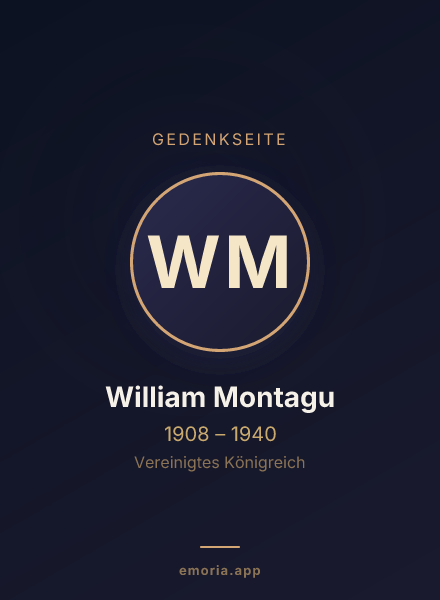 Gedenkportrait von William Montagu