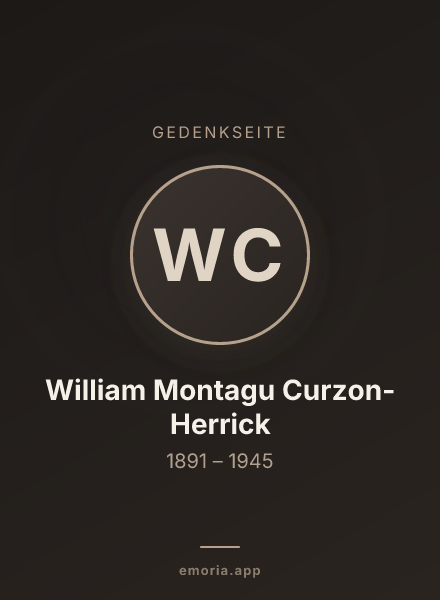 Gedenkportrait von William Montagu Curzon-Herrick