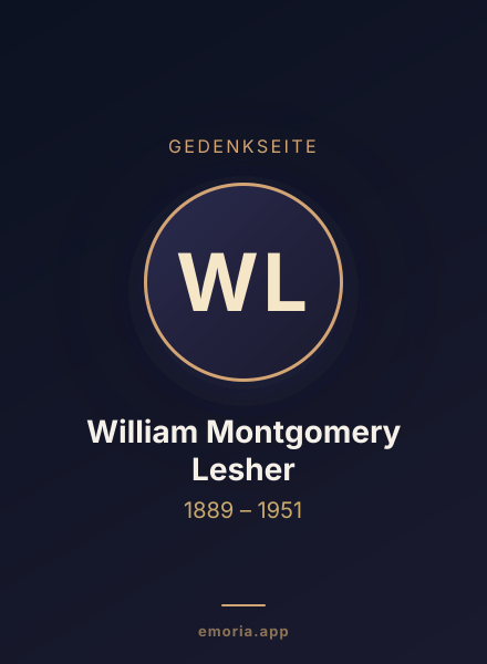 Gedenkportrait von William Montgomery Lesher