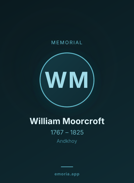 Memorial portrait of William Moorcroft