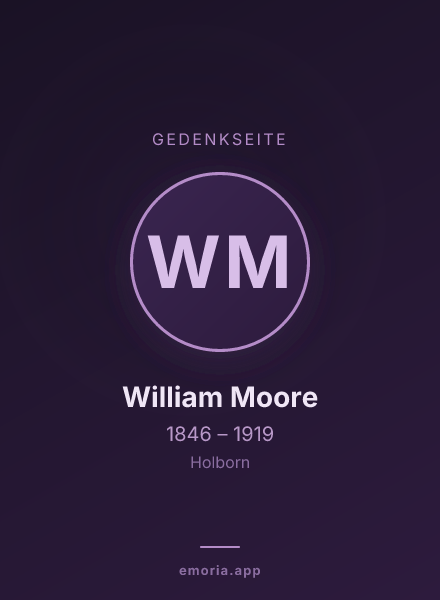 Gedenkportrait von William Moore