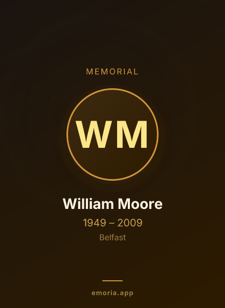 Memorial portrait of William Moore