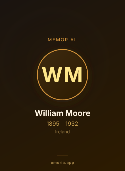 Memorial portrait of William Moore