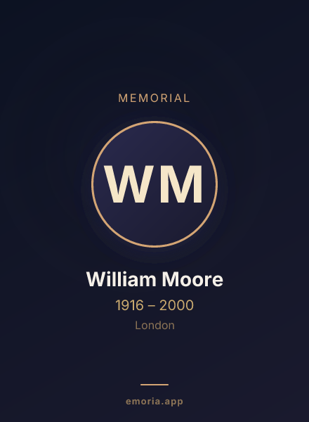 Memorial portrait of William Moore