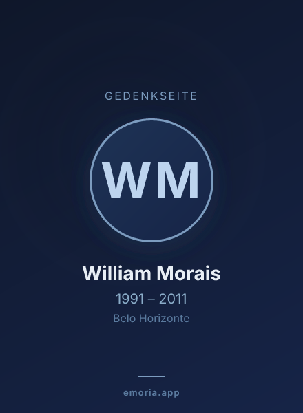 Gedenkportrait von William Morais