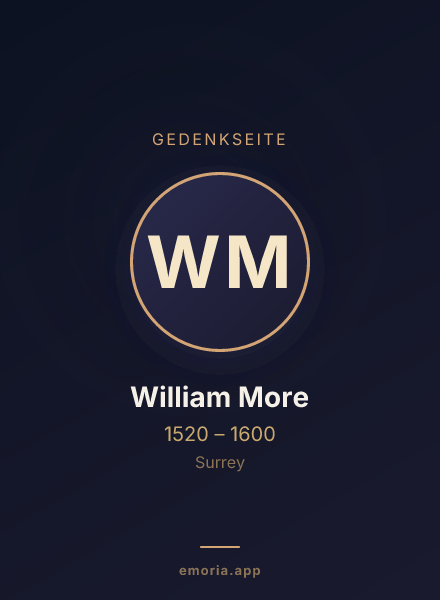 Gedenkportrait von William More