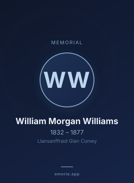 Memorial portrait of William Morgan Williams