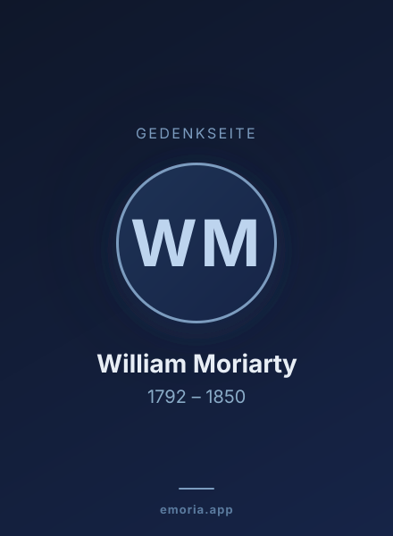 Gedenkportrait von William Moriarty