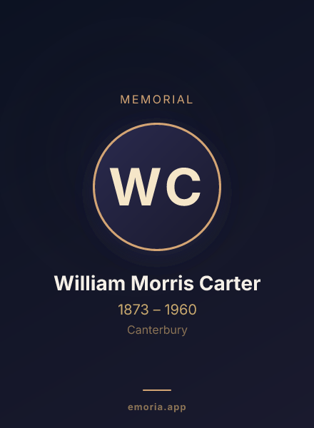 Memorial portrait of William Morris Carter