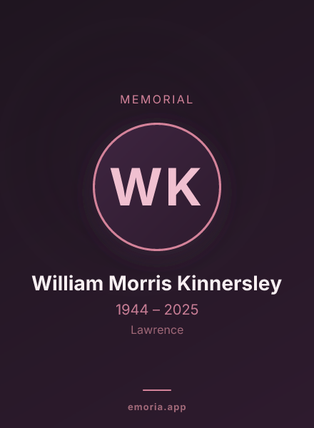 Memorial portrait of William Morris Kinnersley