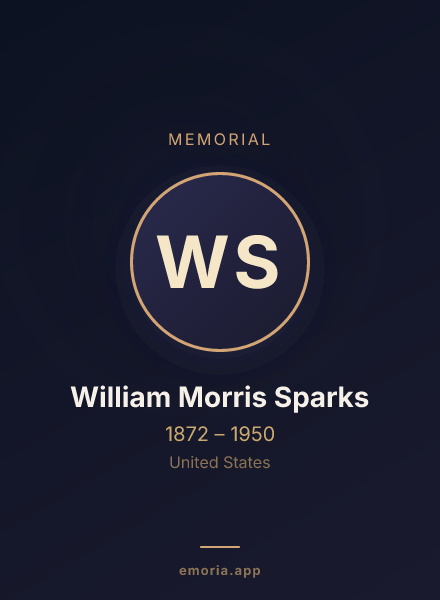 Memorial portrait of William Morris Sparks