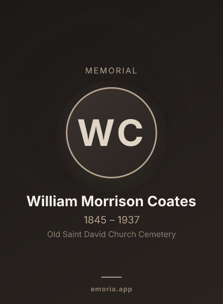 Memorial portrait of William Morrison Coates
