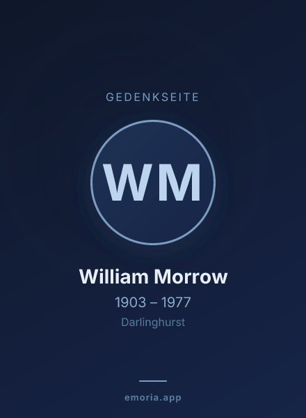 Gedenkportrait von William Morrow