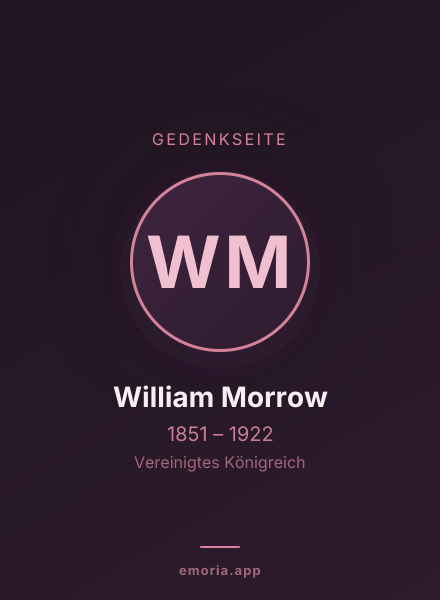 Gedenkportrait von William Morrow