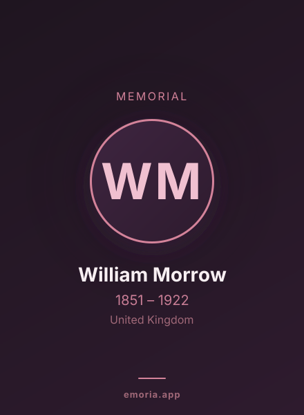 Memorial portrait of William Morrow