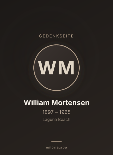 Gedenkportrait von William Mortensen