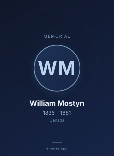 Memorial portrait of William Mostyn