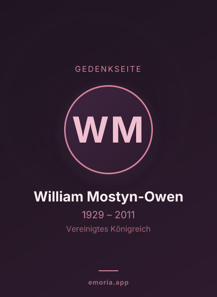 Gedenkportrait von William Mostyn-Owen