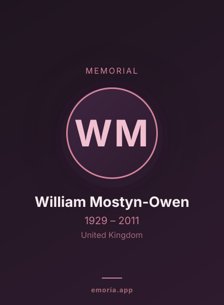 Memorial portrait of William Mostyn-Owen