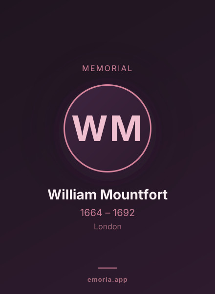 Memorial portrait of William Mountfort