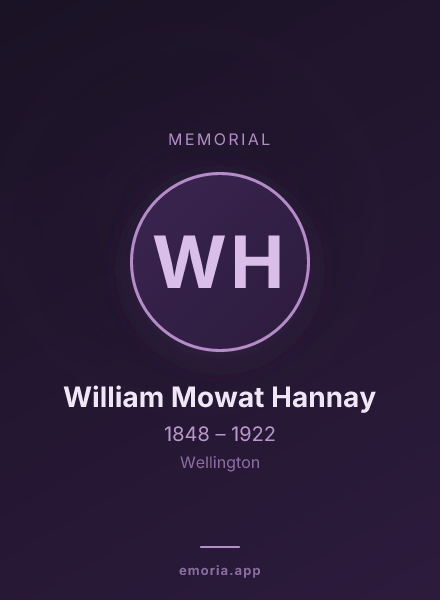 Memorial portrait of William Mowat Hannay