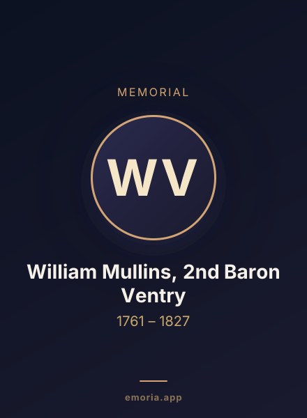 Memorial portrait of William Mullins, 2nd Baron Ventry