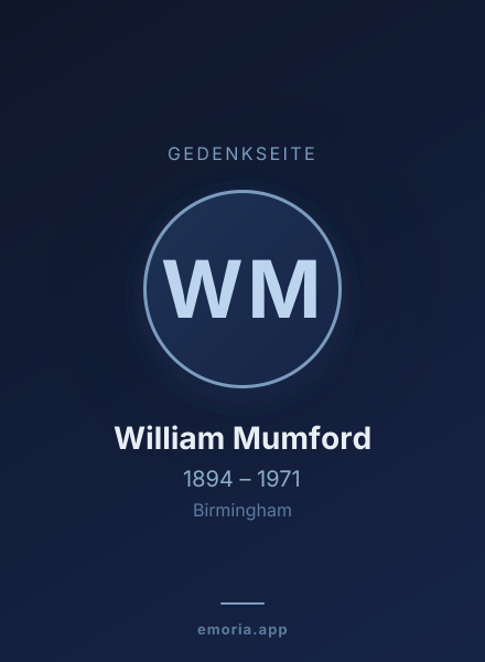 Gedenkportrait von William Mumford