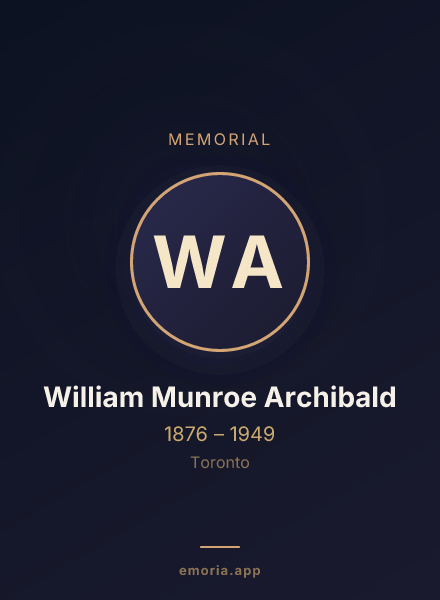 Memorial portrait of William Munroe Archibald