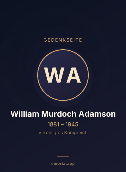Gedenkportrait von William Murdoch Adamson