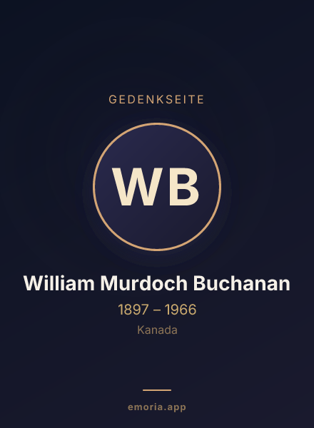 Gedenkportrait von William Murdoch Buchanan