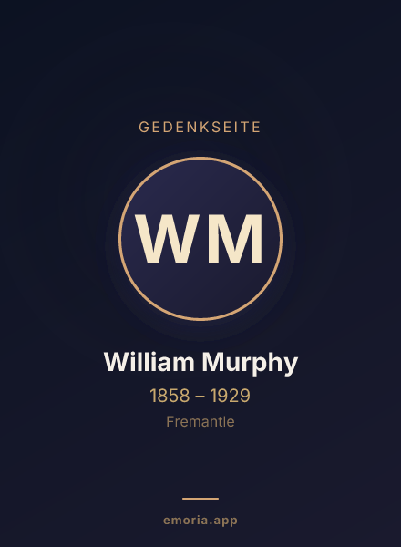 Gedenkportrait von William Murphy