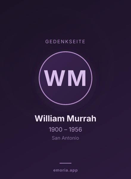 Gedenkportrait von William Murrah