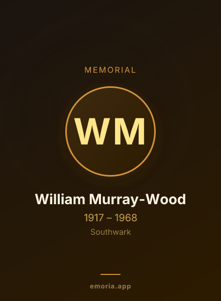 Memorial portrait of William Murray-Wood