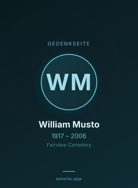 Gedenkportrait von William Musto