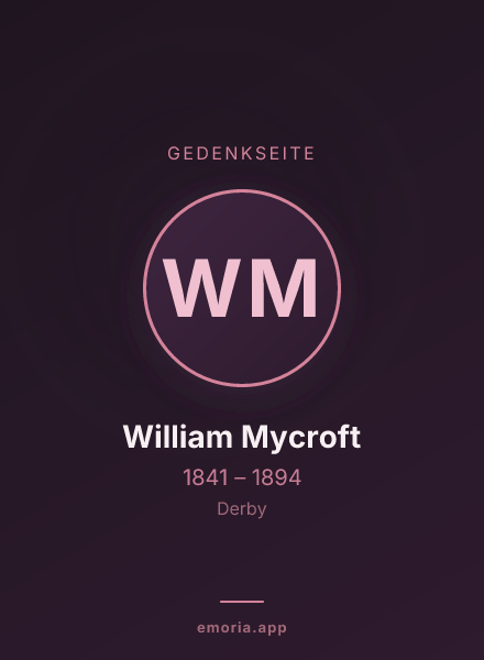 Gedenkportrait von William Mycroft