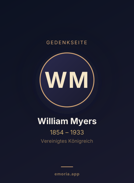 Gedenkportrait von William Myers