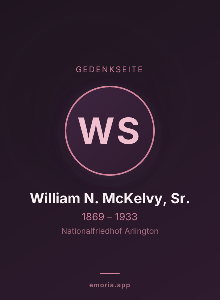 Gedenkportrait von William N. McKelvy, Sr.