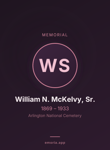 Memorial portrait of William N. McKelvy, Sr.