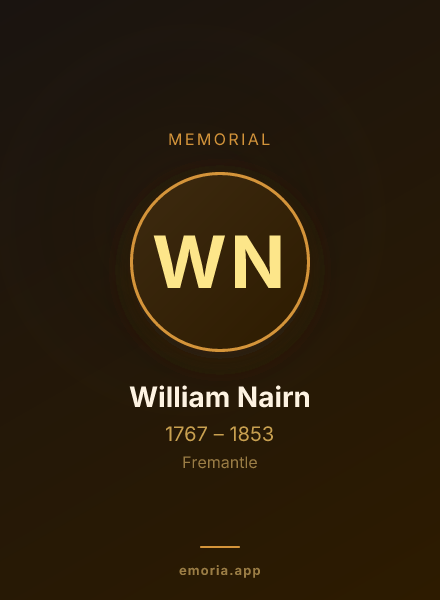 Memorial portrait of William Nairn