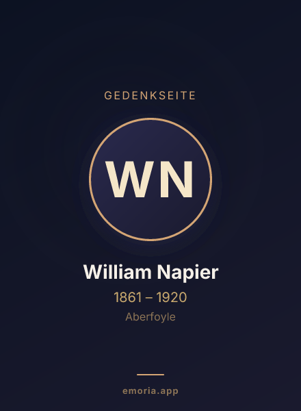 Gedenkportrait von William Napier