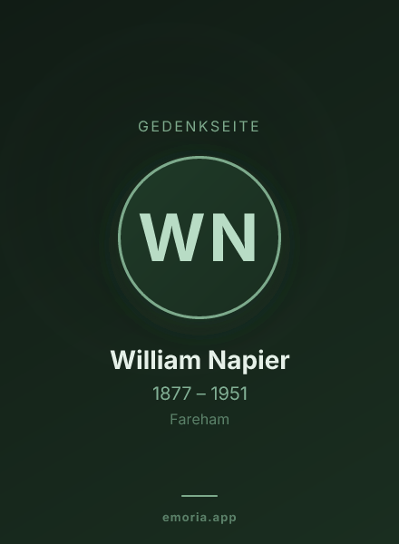 Gedenkportrait von William Napier