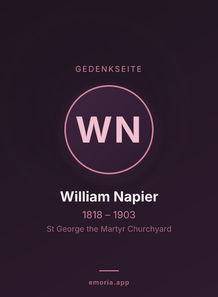 Gedenkportrait von William Napier