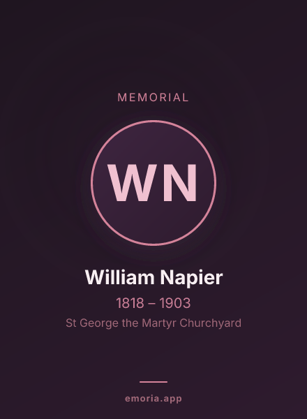 Memorial portrait of William Napier
