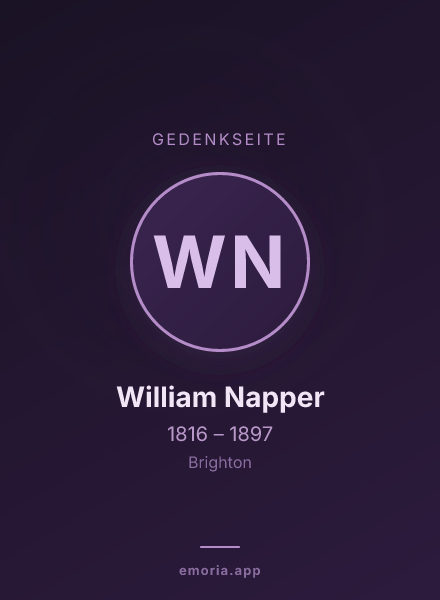 Gedenkportrait von William Napper