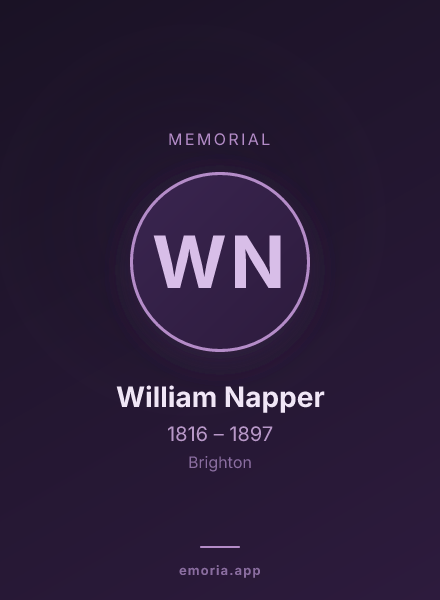 Memorial portrait of William Napper