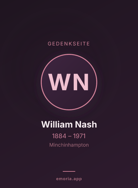 Gedenkportrait von William Nash