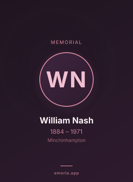 Memorial portrait of William Nash
